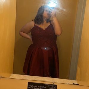 New Red lace formal dress (hoco)